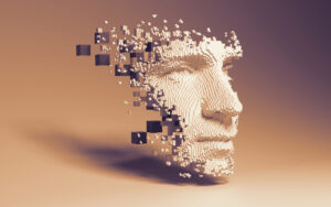 Abstract digital human face